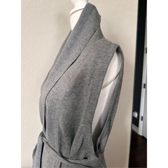 NWT Coldwater Creek Super Soft Sweater Vest Belted Gray 1X - Picture 3 of 9